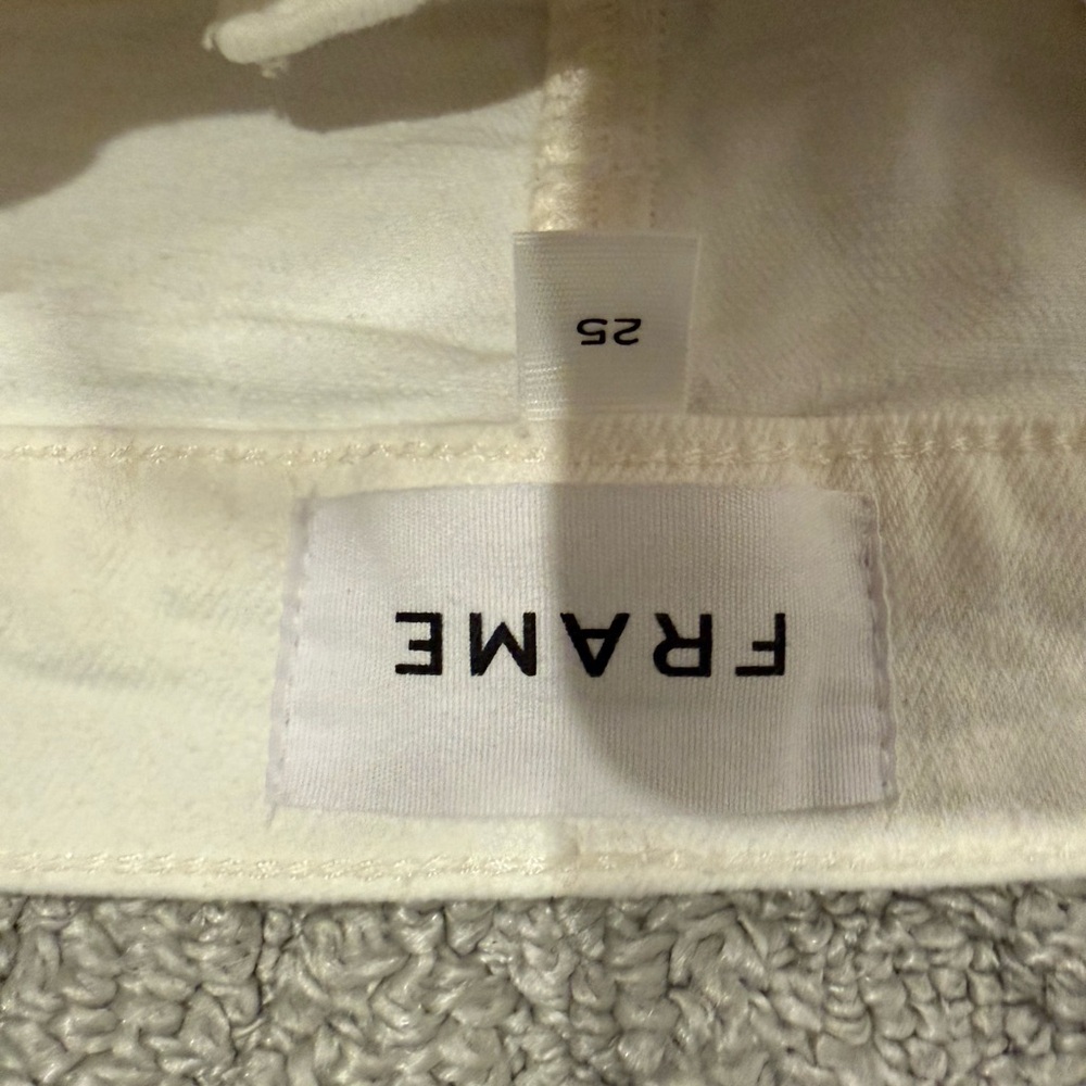 Frame Denim White Flare Wide-Leg Jeans - Picture 5 of 5